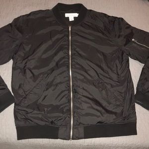 H&M XL Black Bomber Jacket